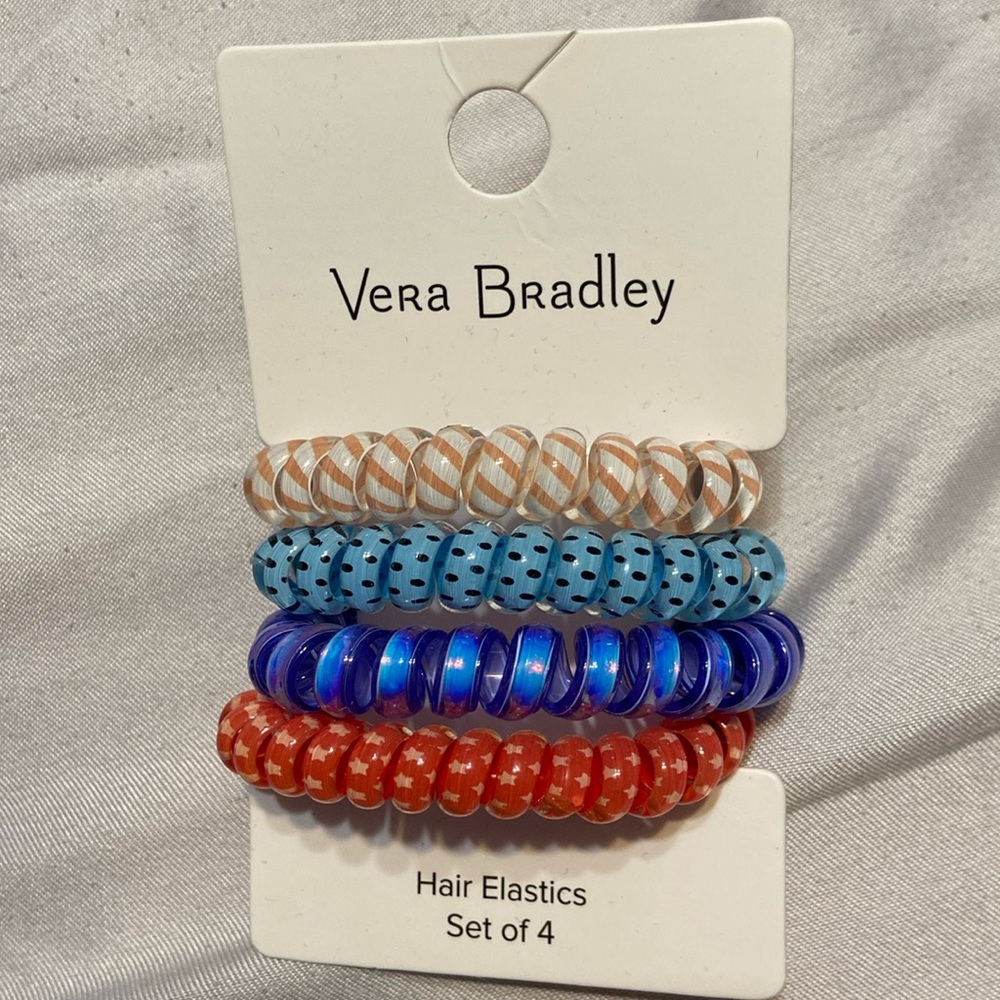 Vera Bradley Hair Elastics set of 4